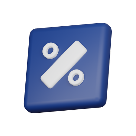Percent  3D Icon