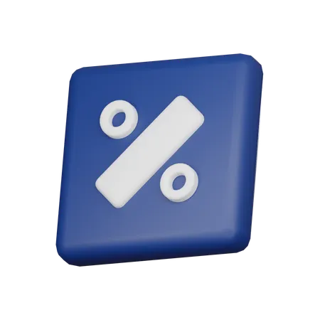 Percent  3D Icon