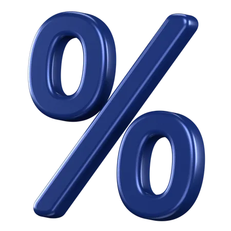 Percent  3D Icon