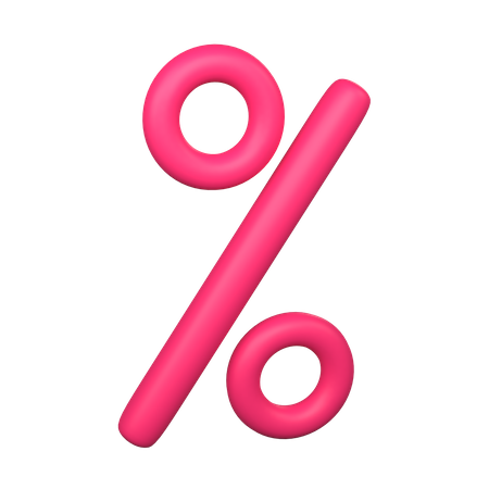 Percent  3D Icon