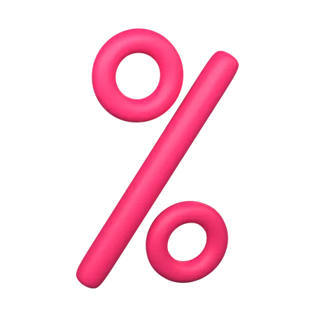 Percent  3D Icon