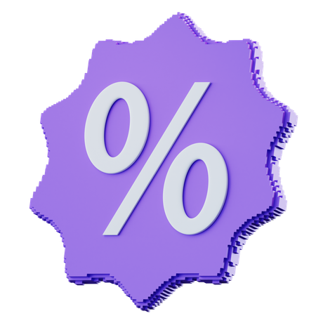 Percent  3D Icon