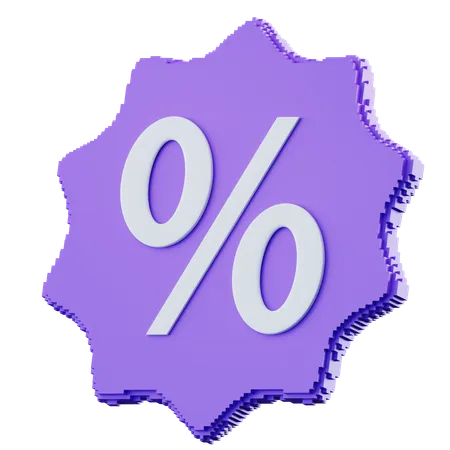 Percent  3D Icon