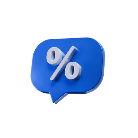 Percent  3D Icon