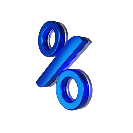Percent  3D Icon