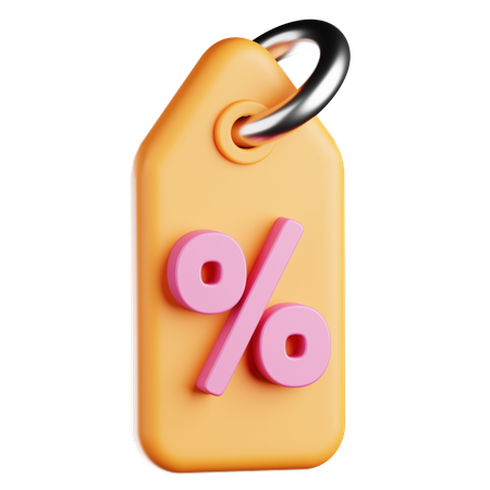 Percent Arrow Tags  3D Icon