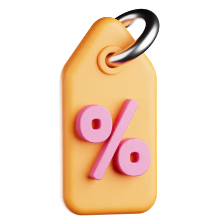 Percent Arrow Tags  3D Icon