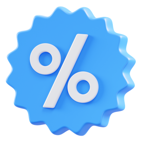 Percent Discount  3D Icon