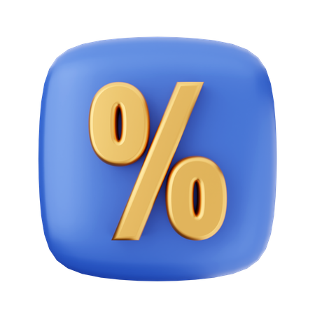 Percent Sgin  3D Icon