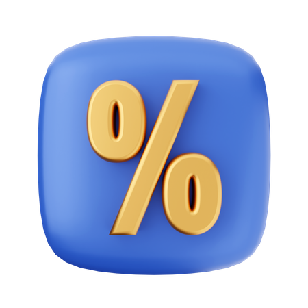 Percent Sgin  3D Icon
