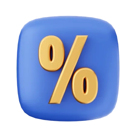 Percent Sgin  3D Icon