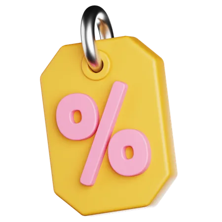 Percent Shape Tags  3D Icon