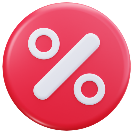 Percent Sign  3D Icon