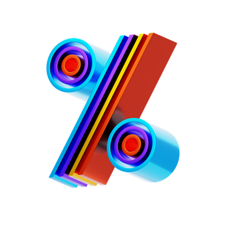 Percent Sign  3D Icon