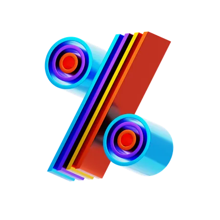 Percent Sign  3D Icon