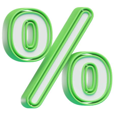 Percent Sign  3D Icon