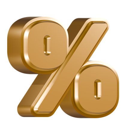 Percent Sign  3D Icon