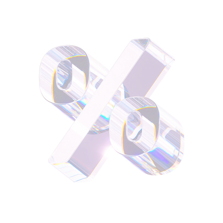 Percent Sign  3D Icon