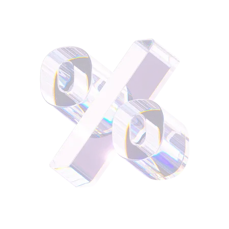 Percent Sign  3D Icon