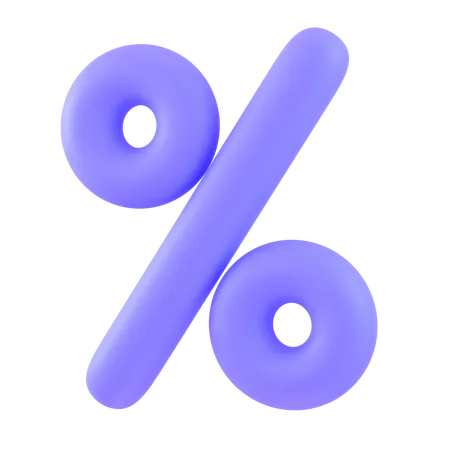 Percent Sign  3D Icon