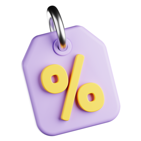 Percent Tags  3D Icon