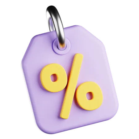 Percent Tags  3D Icon