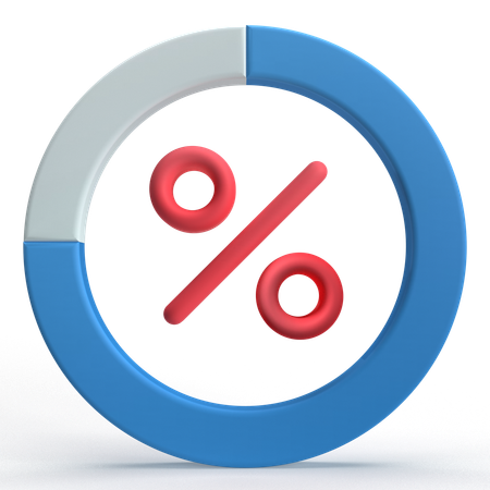 Percentage  3D Icon