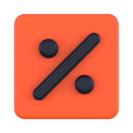 Percentage  3D Icon