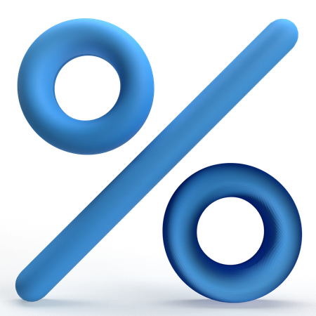 Percentage  3D Icon