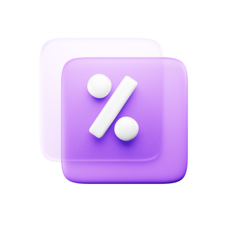 Percentage  3D Icon