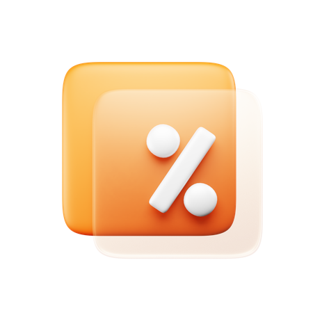 Percentage  3D Icon
