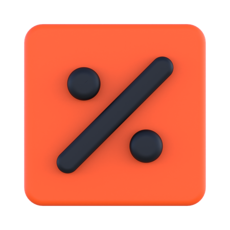 Percentage  3D Icon