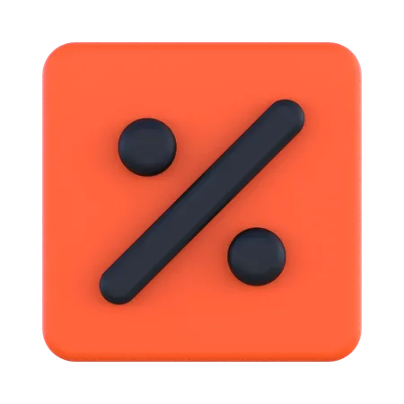 Percentage  3D Icon