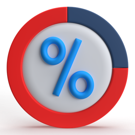 Percentage  3D Icon