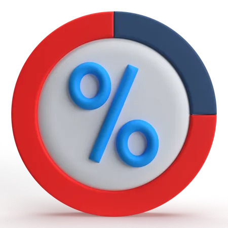 Percentage  3D Icon