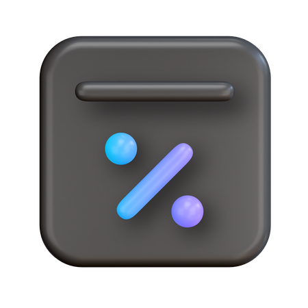 Percentage  3D Icon