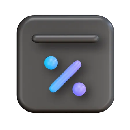 Percentage  3D Icon