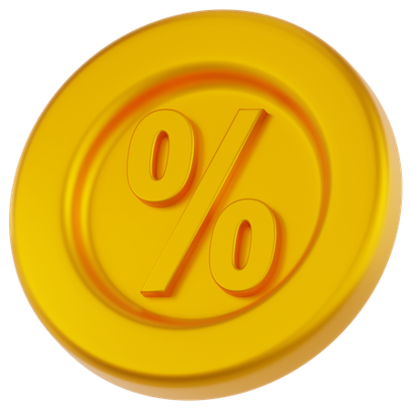 Percentage  3D Icon