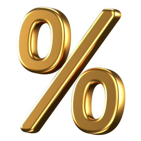 Percentage  3D Icon