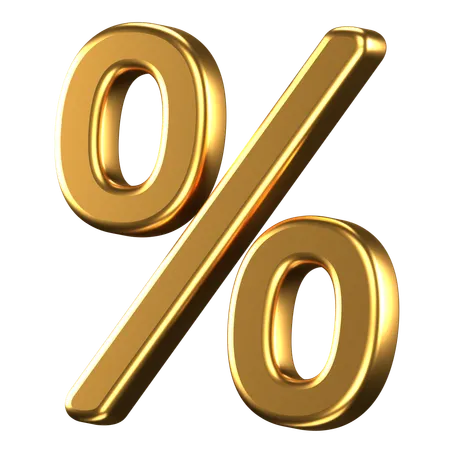 Percentage  3D Icon