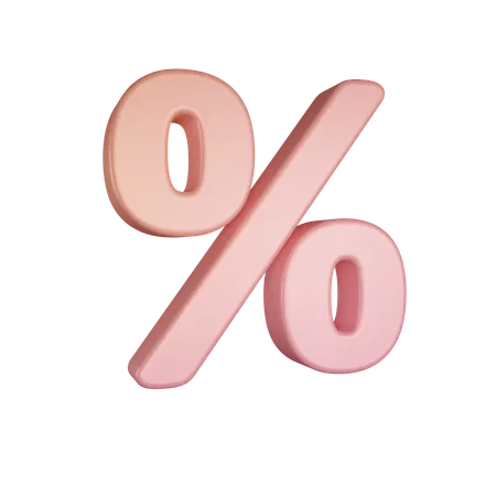 Percentage  3D Icon