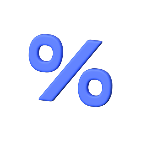 Percentage  3D Icon