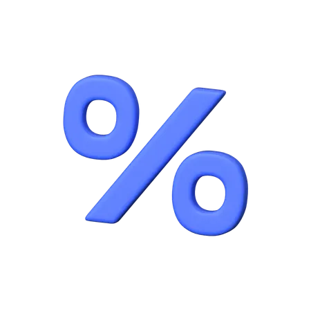Percentage  3D Icon