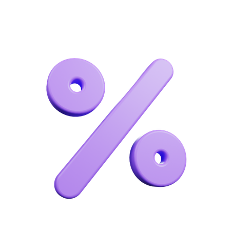 Percentage  3D Icon