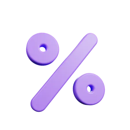 Percentage  3D Icon