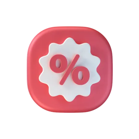 Percentage  3D Icon