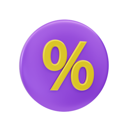 Percentage  3D Icon