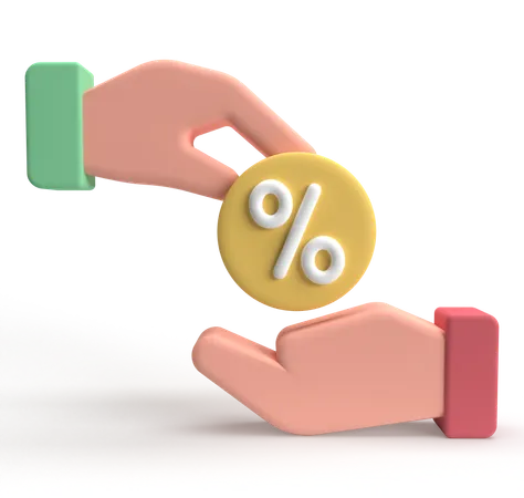Percentage  3D Icon