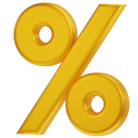 Percentage  3D Icon