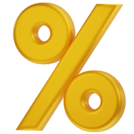 Percentage  3D Icon